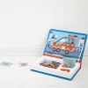 Idealne W Podróży|Magnetyczne | Janod Magnetyczna układanka Straż pożarna Magnetibook