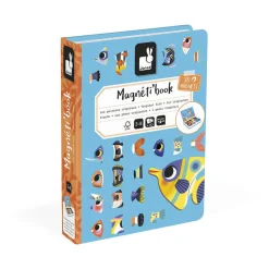 Idealne W Podróży|6 Lat+ | Janod Magnetyczna układanka Tropikalne ryby Magnetibook 3+