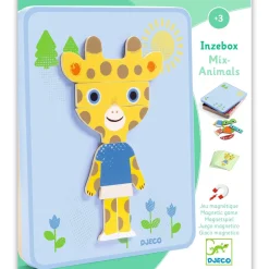 Idealne W Podróży|3 Lata + | Djeco Magnetyczne puzzle Inzebox ZWIERZĘTA