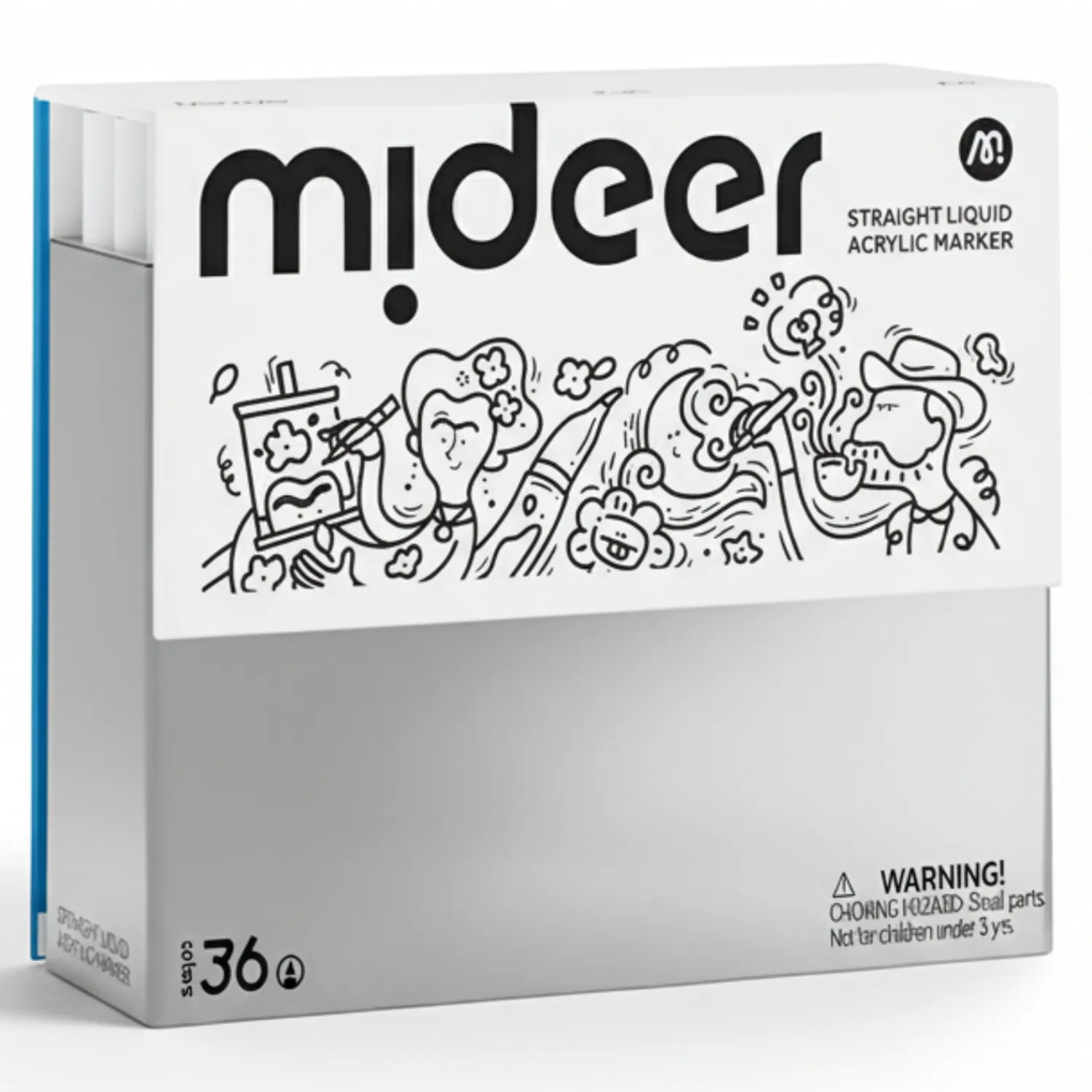 7 Lat+|8 Lat+ | Mideer Markery akrylowe w płynie (36 kolorów)
