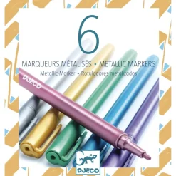 Artykuły Plastyczne | Djeco Markery metaliczne - 6 szt.