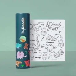Kolorowanki|7 Lat+ | HeyDoodle Mata Silikonowa do Kolorowania A4 - Dinozaury