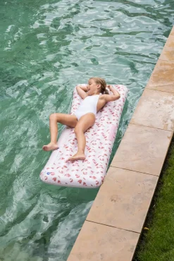 6 Lat+|7 Lat+ | The Swim Essentials Materac do pływania Old Pink Leopard