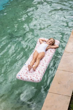6 Lat+|7 Lat+ | The Swim Essentials Materac do pływania Old Pink Leopard