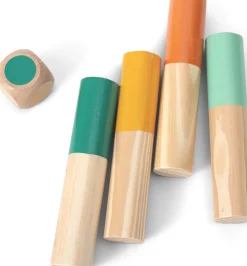 8 Lat+|Drewniane | BS Toys Mega Wieża Balansowa z kostką, gra zręcznościowa