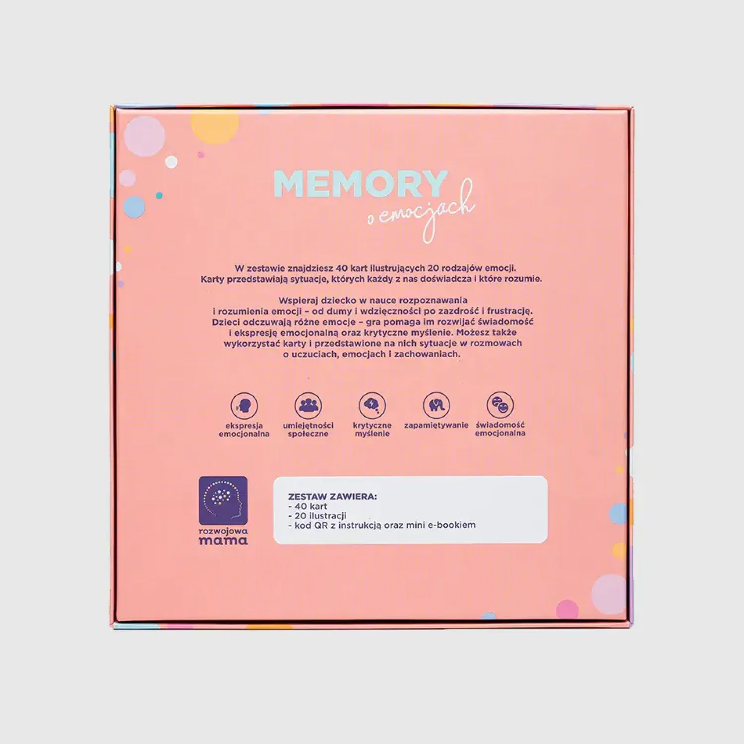6 Lat+|Aktywizujące | rozwojowa mama Memory o emocjach – gra o emocjach + mini e-book 2+