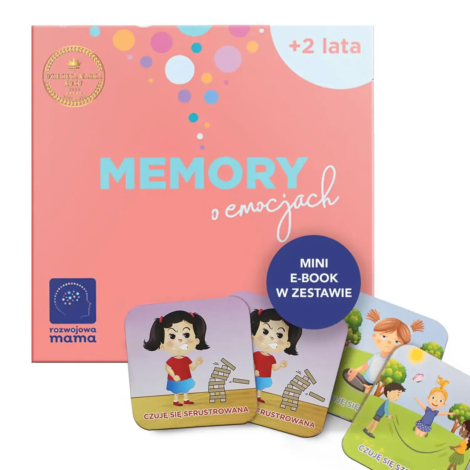 6 Lat+|Aktywizujące | rozwojowa mama Memory o emocjach – gra o emocjach + mini e-book 2+
