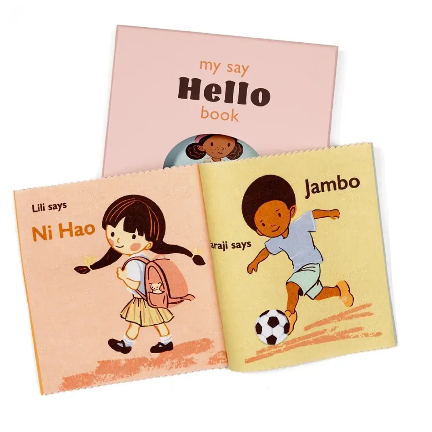 Anglojęzyczne|2-5 Lat | ThreadBear Design Miękka książeczka - Hello! Rag Book