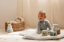 Sensoryczne|Klocki | Little Dutch 4 Miękkie kostki aktywizujące Forest Friends
