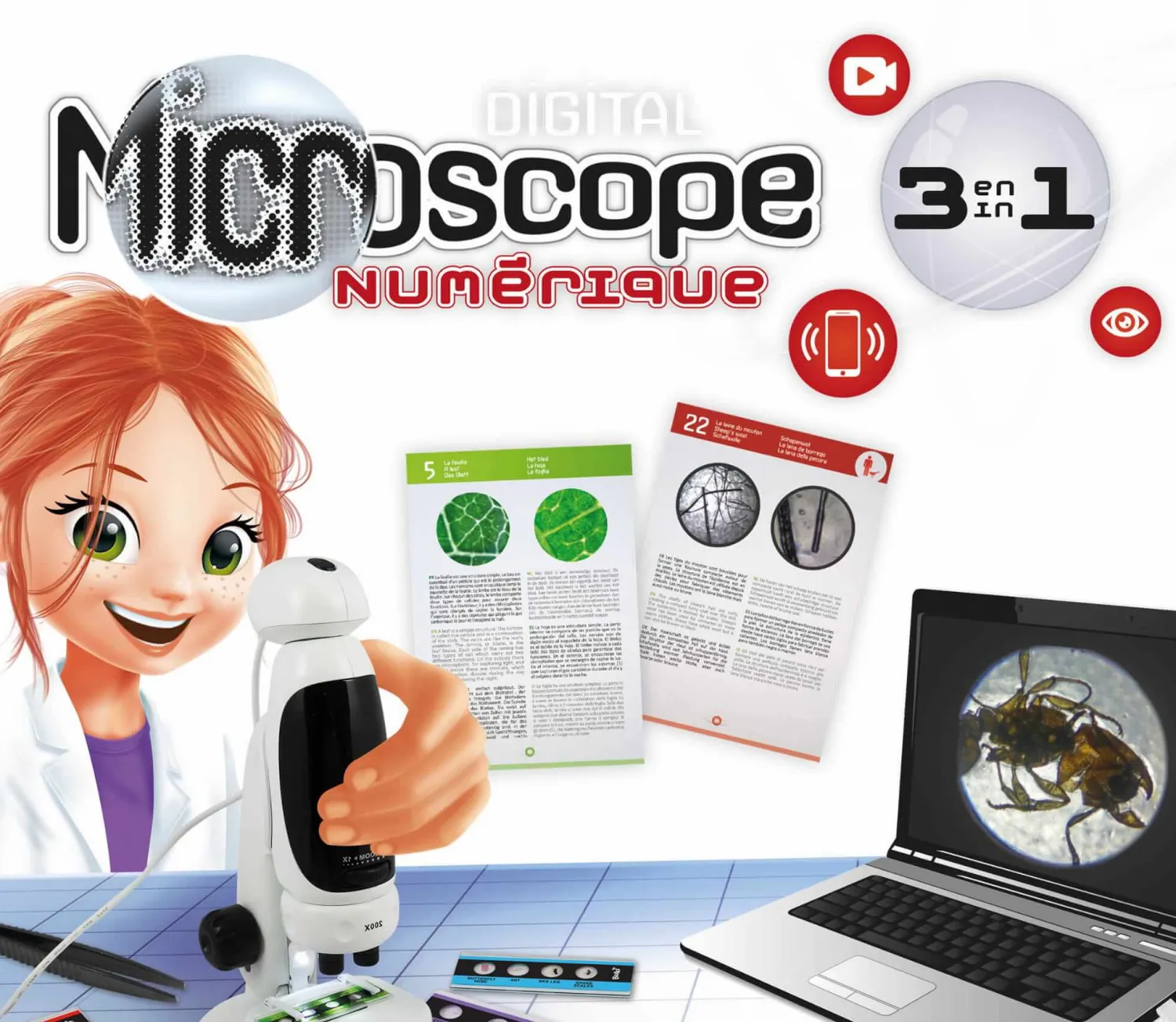 8 Lat+|Edukacyjne | Buki Mikroskop cyfrowy 3w1