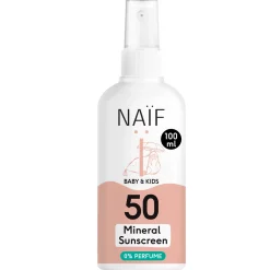 Naturalne Kosmetyki Dla Mam|Naturalne Kosmetyki | Naif Mineralny spray przeciwsłoneczny SPF50, 100ml
