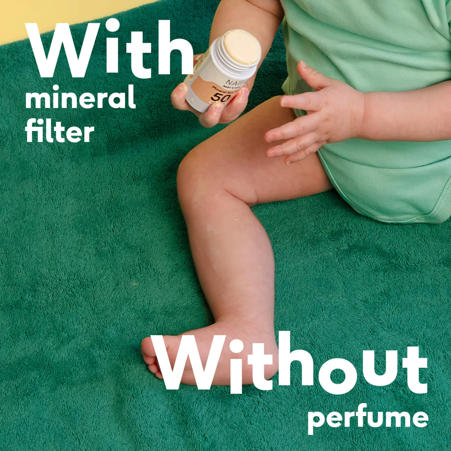 Naturalne Kosmetyki Dla Mam|Naturalne Kosmetyki | Naif Mineralny sztyft przeciwsłoneczny SPF50 dla dzieci i niemowląt, 36g