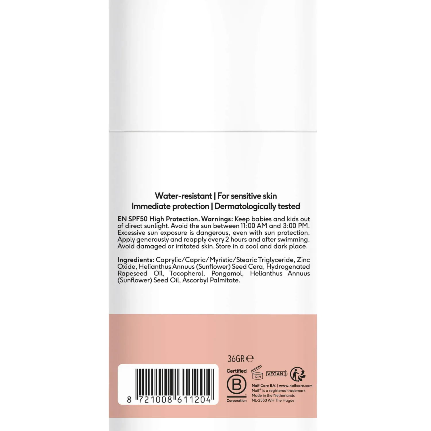 Naturalne Kosmetyki Dla Mam|Naturalne Kosmetyki | Naif Mineralny sztyft przeciwsłoneczny SPF50 dla dzieci i niemowląt, 36g