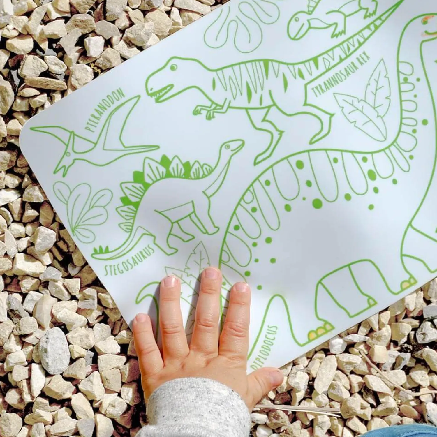 Idealne W Podróży|6 Lat+ | Super Petit Mini zestaw do kolorowania z silikonową matą - Dino