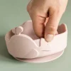 Naczynia Dla Dzieci | Done by Deer Miseczka silikonowa z przyssawką i łyżeczką - Powder