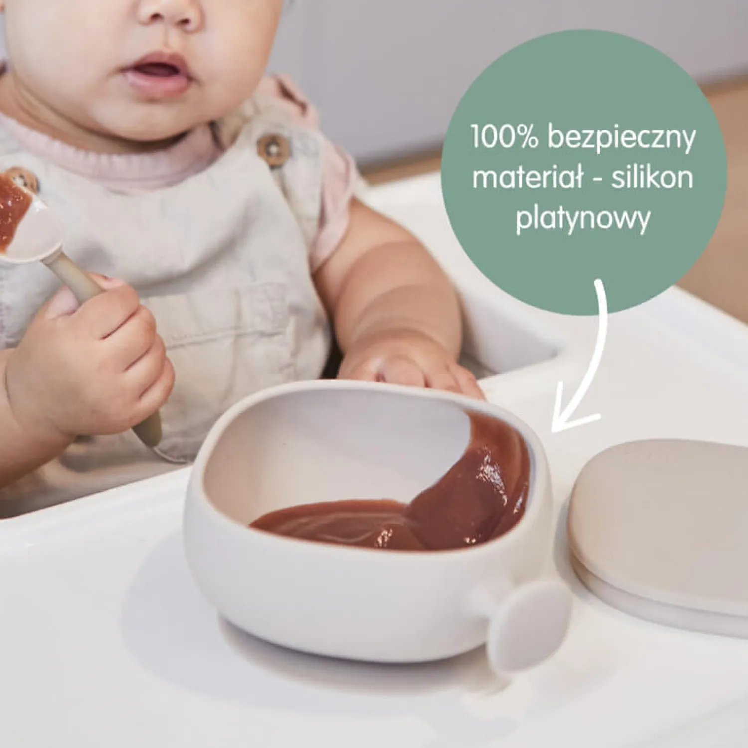 Metoda Blw|Naczynia Dla Dzieci | b.box Miseczka z przykrywką - różowy