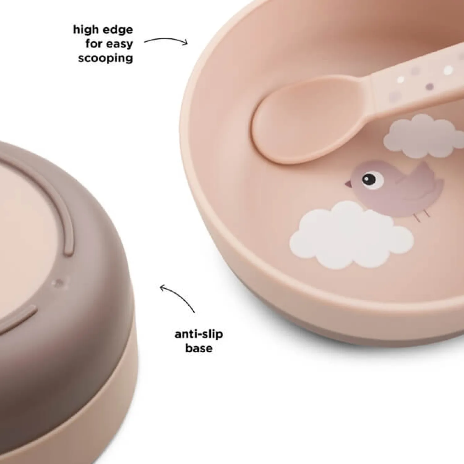 Naczynia Dla Dzieci | Done by Deer Miska dla dziecka Foodie Happy Clouds - Powder