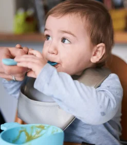Metoda Blw|Naczynia Dla Dzieci | Nanas Manners Miska silikonowa z przyssawką i uchwytem BLUE