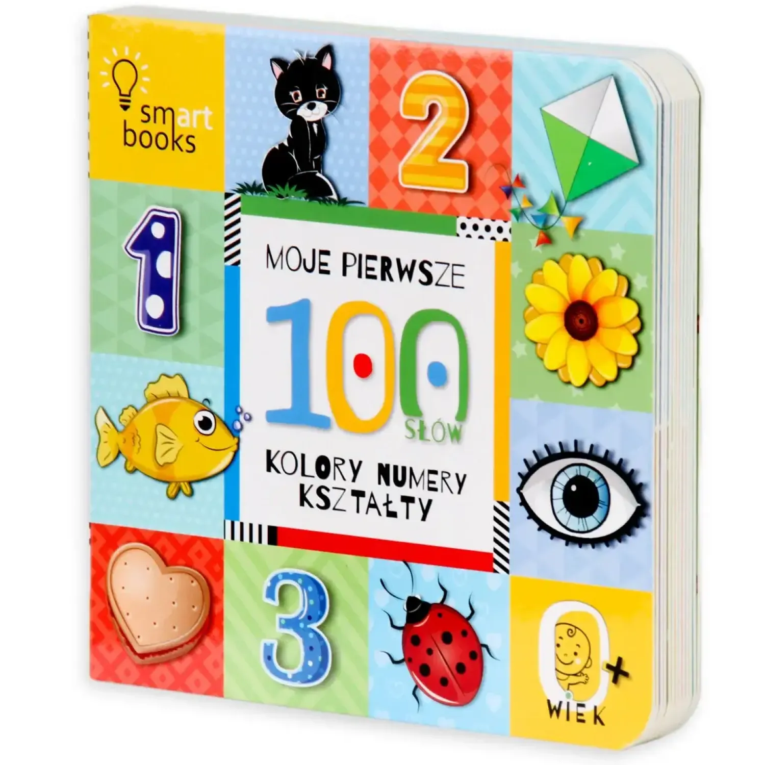 0-2 Lat | Wydawnictwo Smart Books Moje pierwsze 100 słów. Kolory, numery, kształty