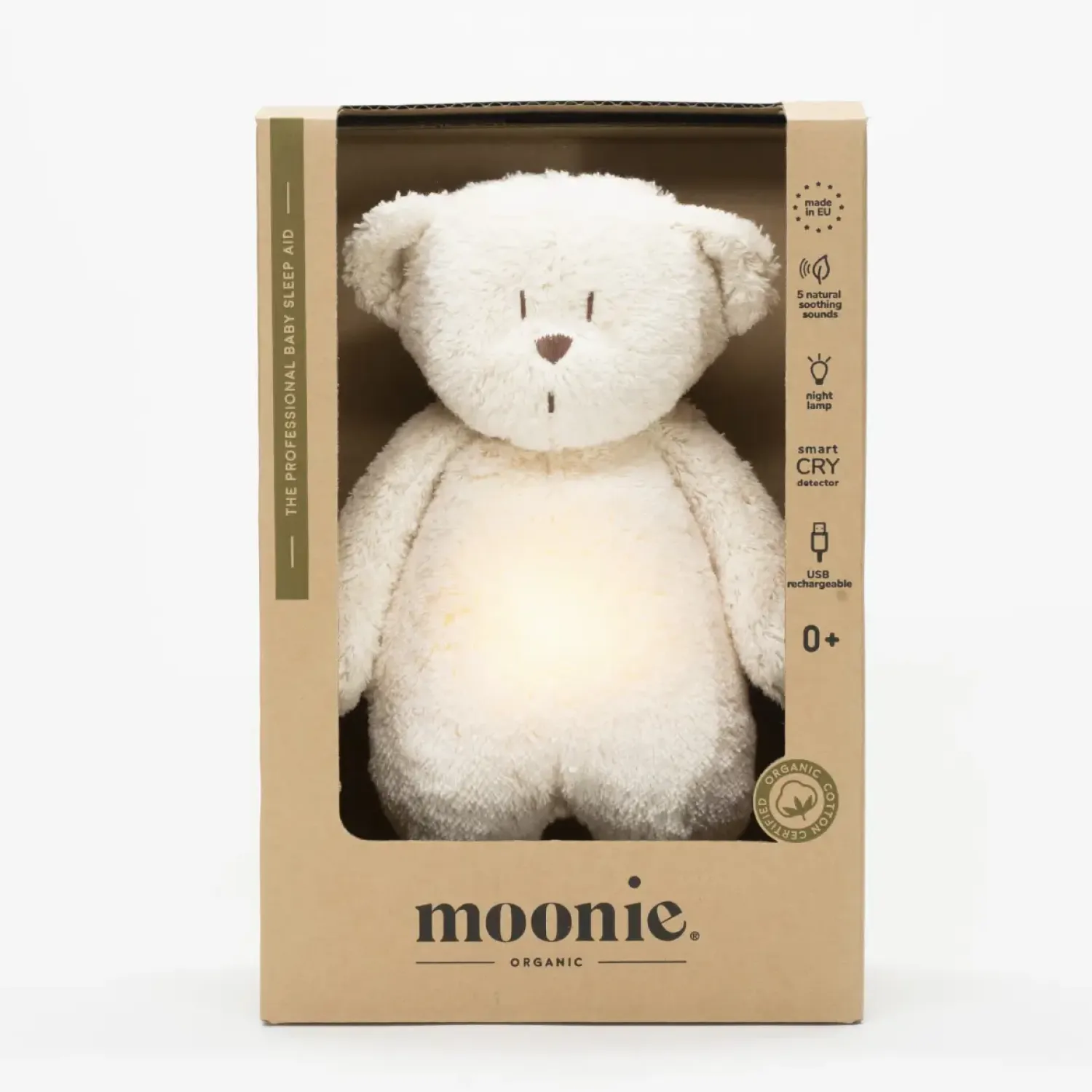 Szumiące Misie|Szumiące Misie I Projektory | Moonie NATUR 2.0 - szumiący miś z lampką - POLAR