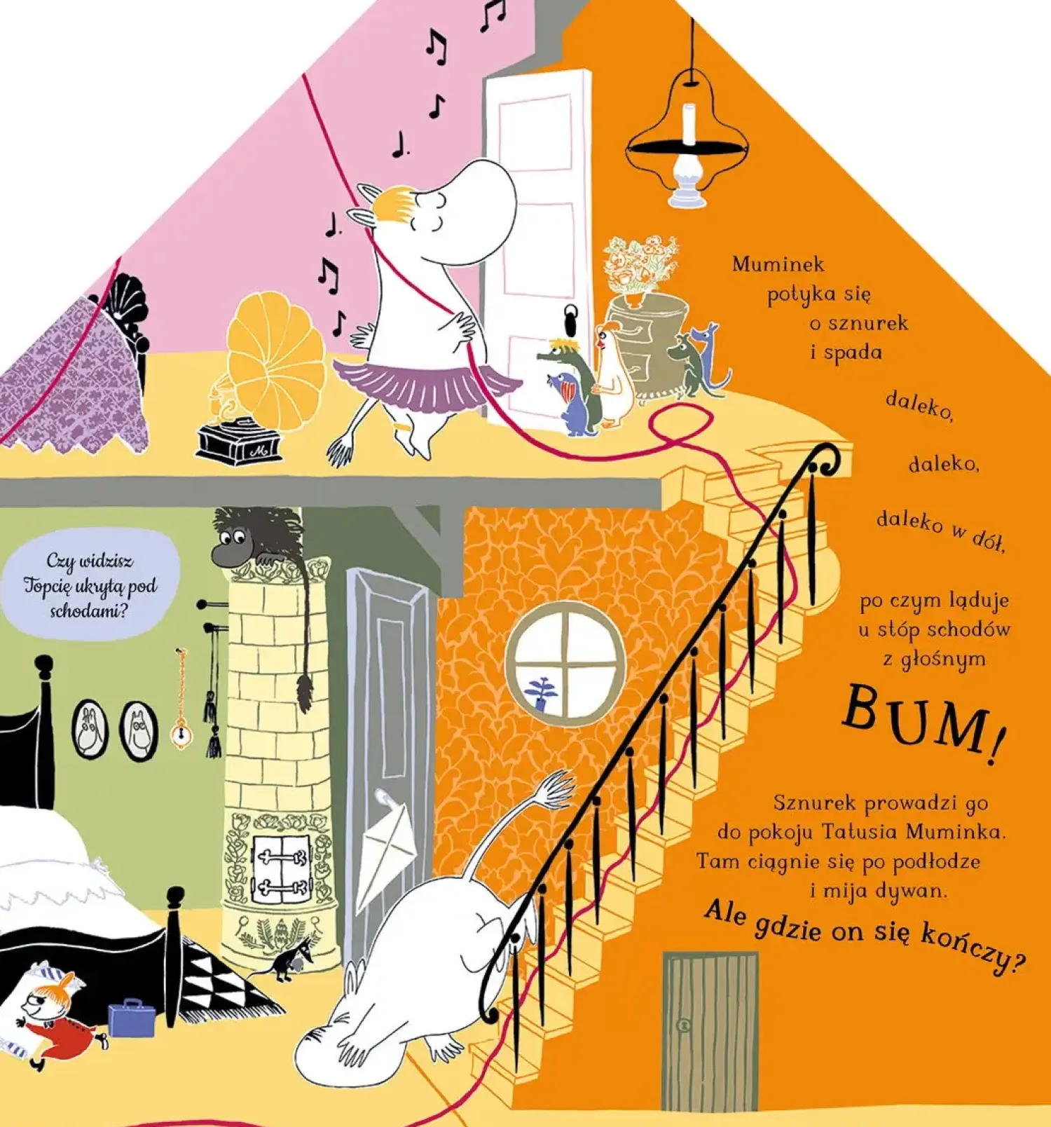 Ruchome Elementy|2-5 Lat | HarperCollins Muminki. W domu Muminków. Opowieść z otwieranymi okienkami