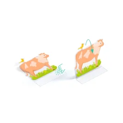 6 Lat+|3 Lata + | Djeco Naklejki wielokrotnego użytku 3D FARMA 3+