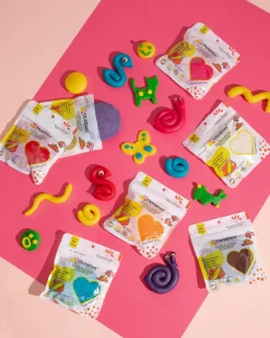 6 Lat+|3 Lata + | ChildGen Naturalna ciastolina do zabawy, 9 KOLORÓW, eko-pack 9 szt. Re-Fill Play Dough