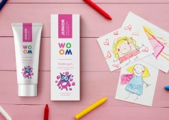 Naturalne Kosmetyki|Pielęgnacja Zębów | WOOM Naturalna pasta do zębów dla dzieci w wieku 6+ lat o smaku gumy balonowej, 50 ml