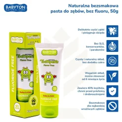 Naturalna pasta do zębów dla dzieci bez fluoru, 50g - bezsmakowa