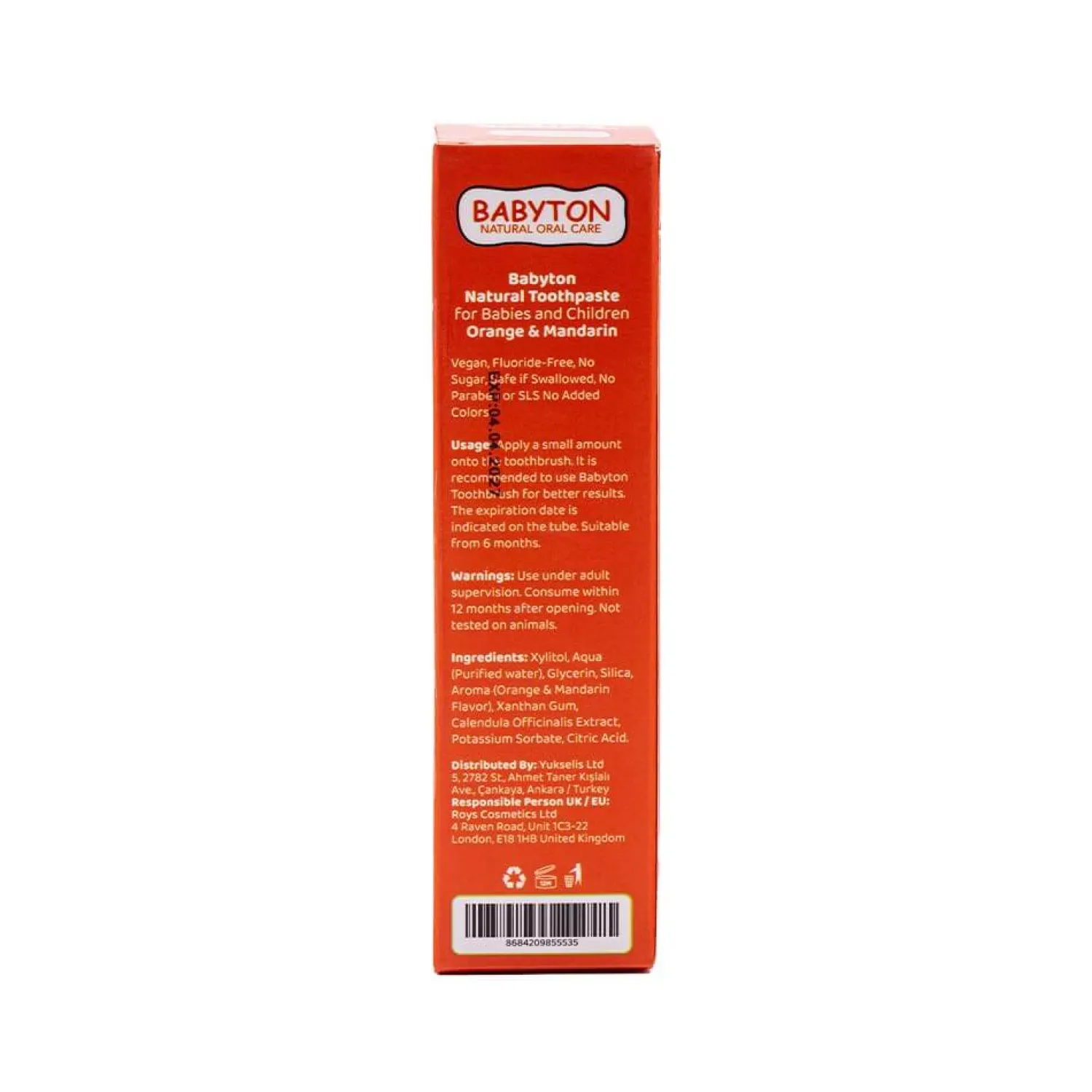 Naturalne Kosmetyki|Pielęgnacja Zębów | Babyton Naturalna pasta do zębów dla dzieci bez fluoru, 50g - słodkie cytrusy