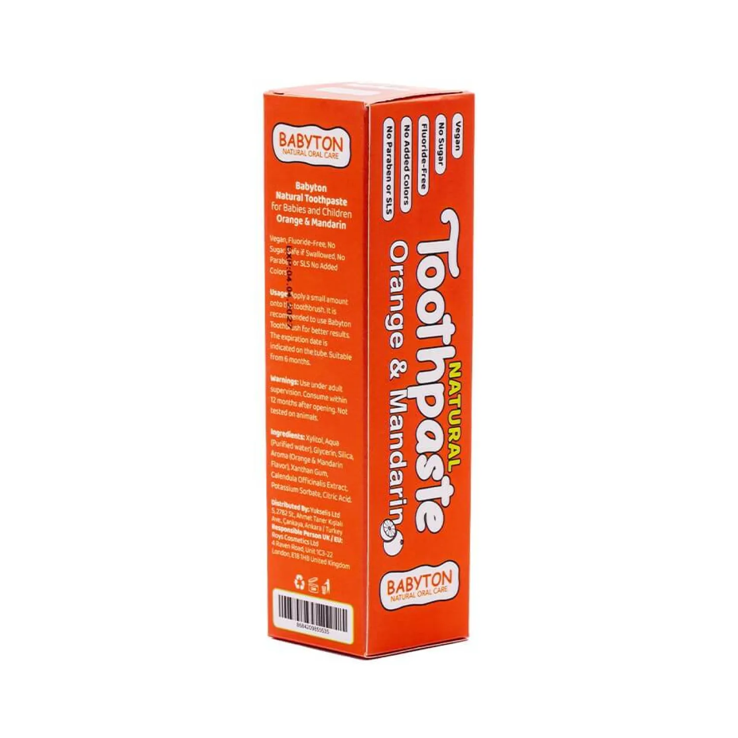 Naturalne Kosmetyki|Pielęgnacja Zębów | Babyton Naturalna pasta do zębów dla dzieci bez fluoru, 50g - słodkie cytrusy