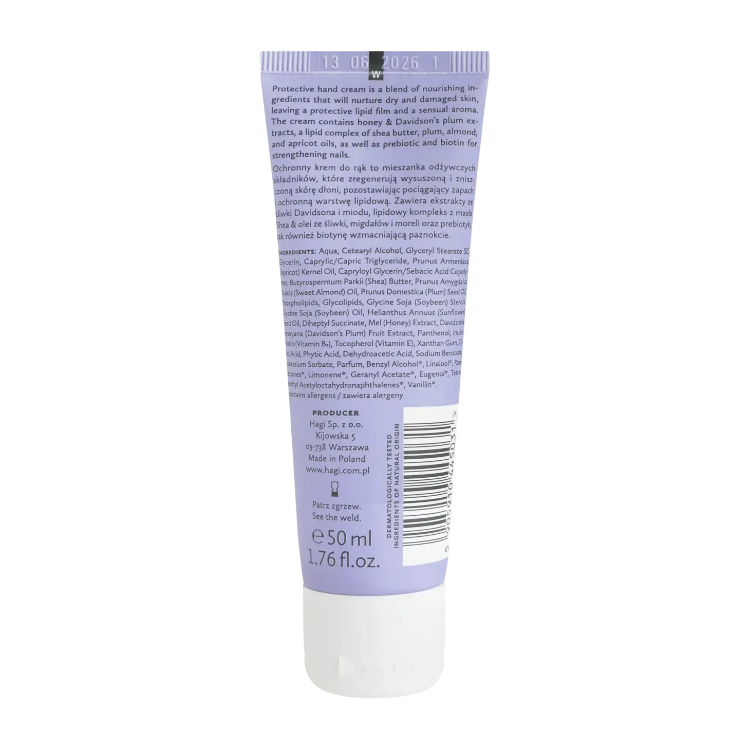 Naturalny, naprawczy krem do rąk i paznokci - Na Śliwki, 50 ml