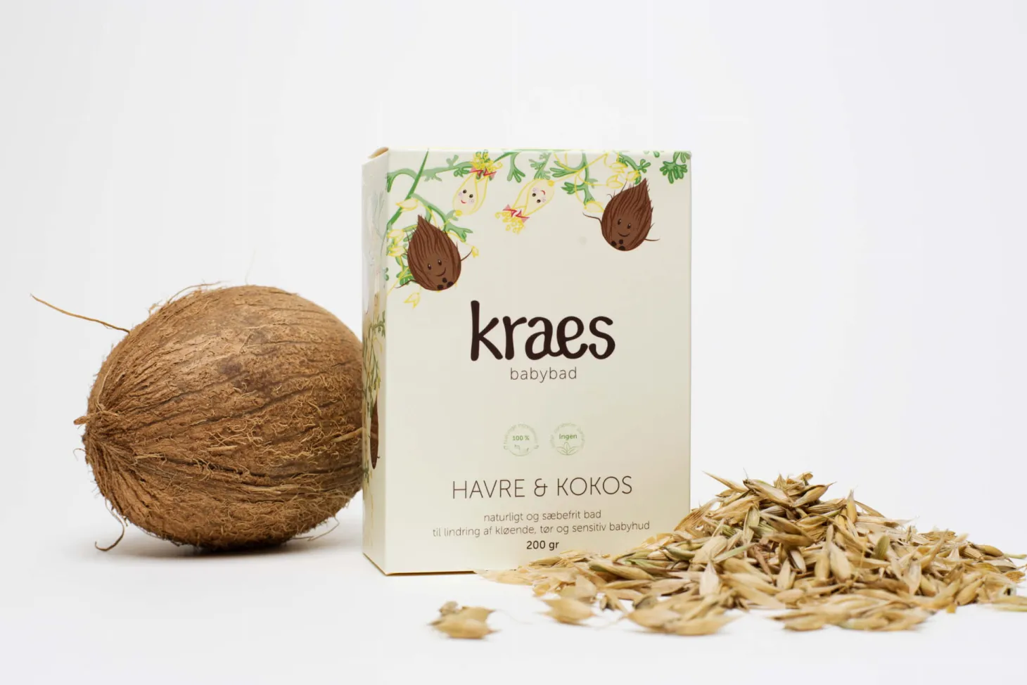 Naturalny proszek do kąpieli Owies & Kokos, 200g