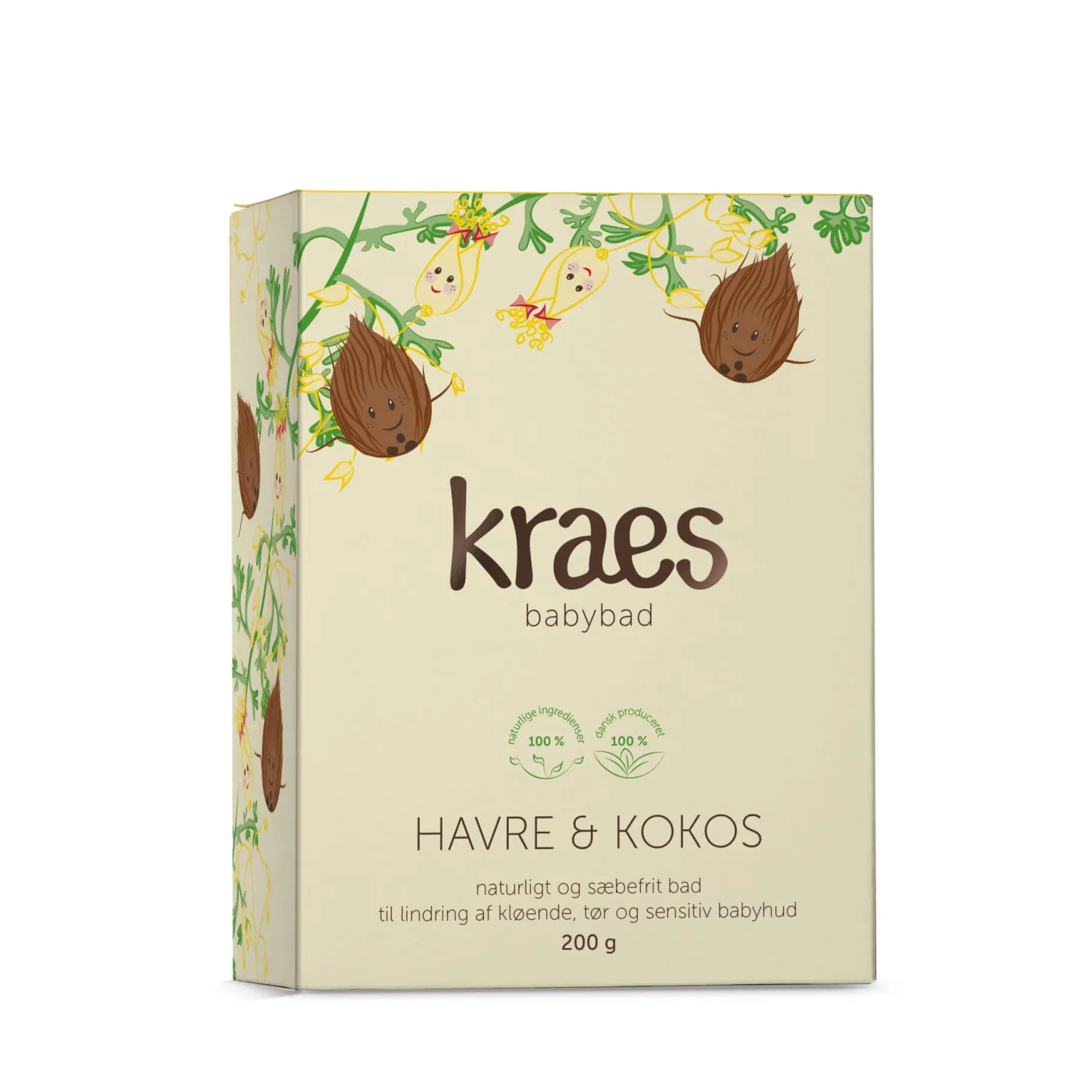 Naturalny proszek do kąpieli Owies & Kokos, 200g