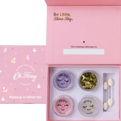 Naturalne Kosmetyki | Oh Flossy Naturalny zestaw do makijażu Ballet Sparkle, cień do powiek, róż, brokat bio i akcesoria