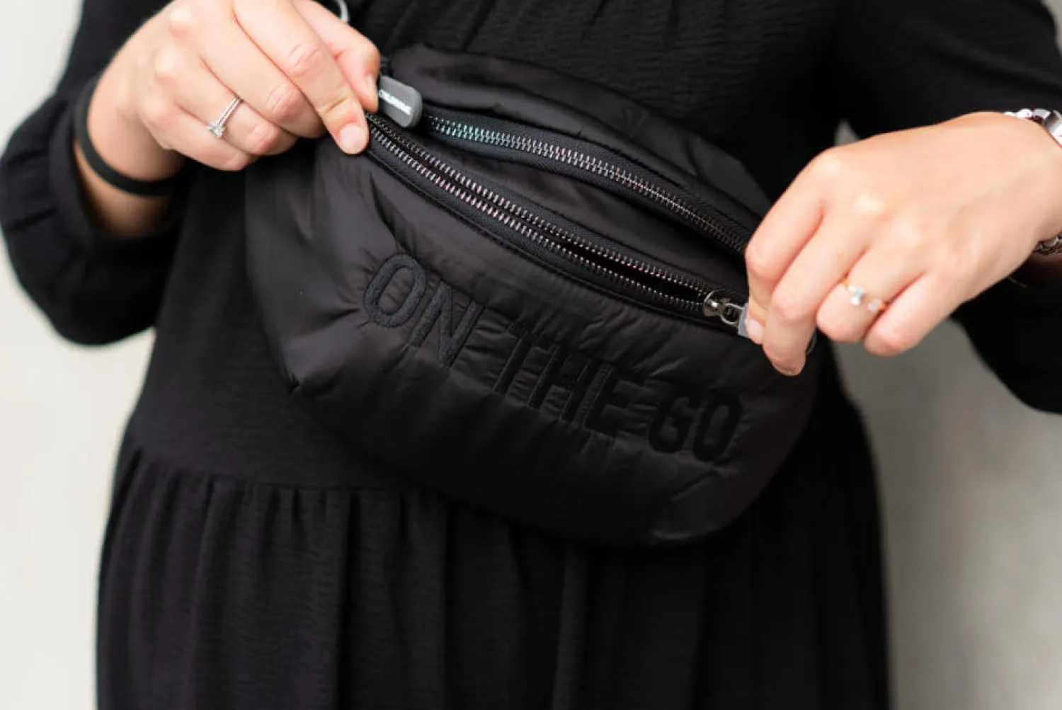 Torby I Plecaki Do Wózka|Torby I Plecaki Do Wózka | Childhome Nerka Banana Bag Pikowana Czarna