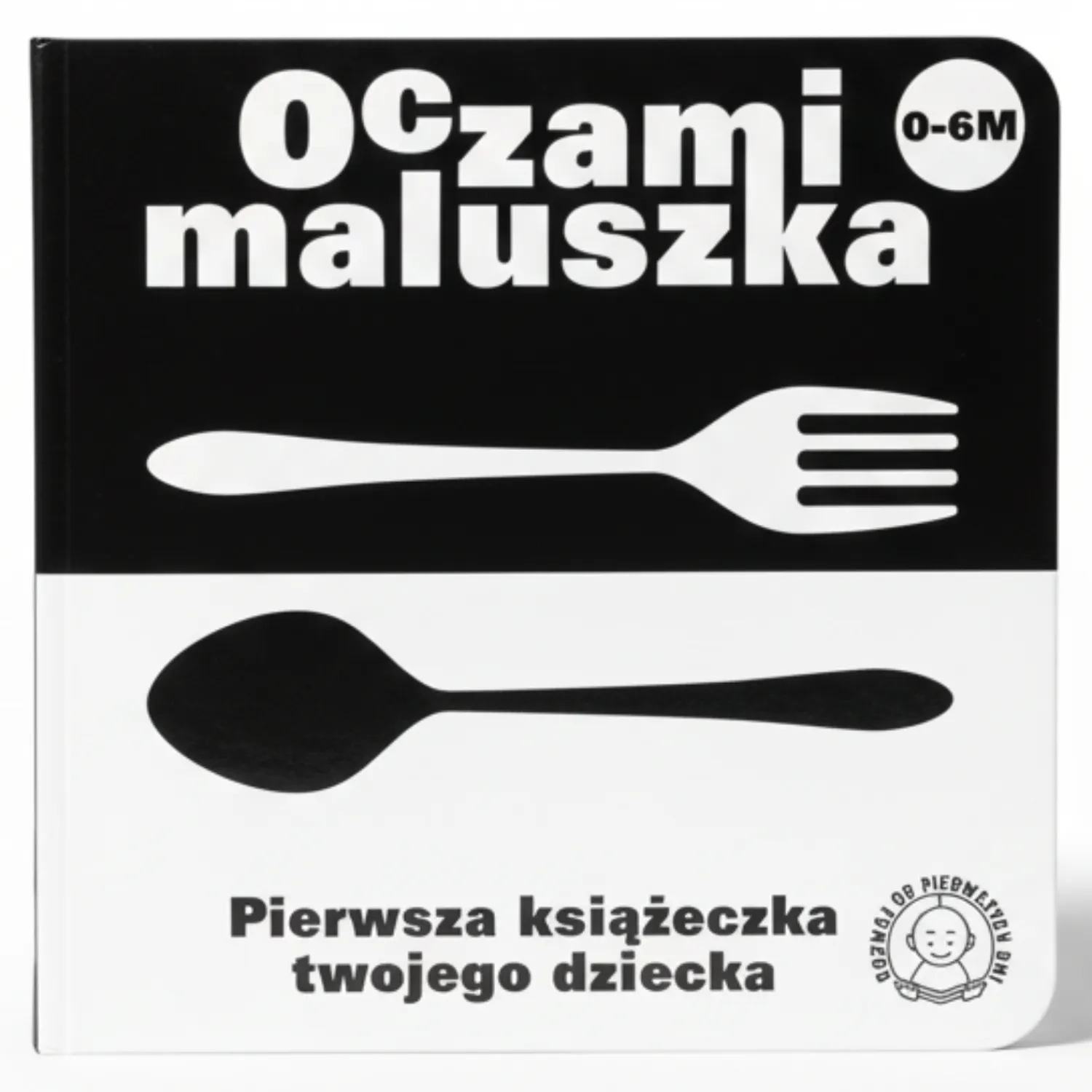 Kontrastowe|Zabawki Kontrastowe | Wydawnictwo Tata Robi Książki Oczami Maluszka kontrastowa książeczka Sztućce