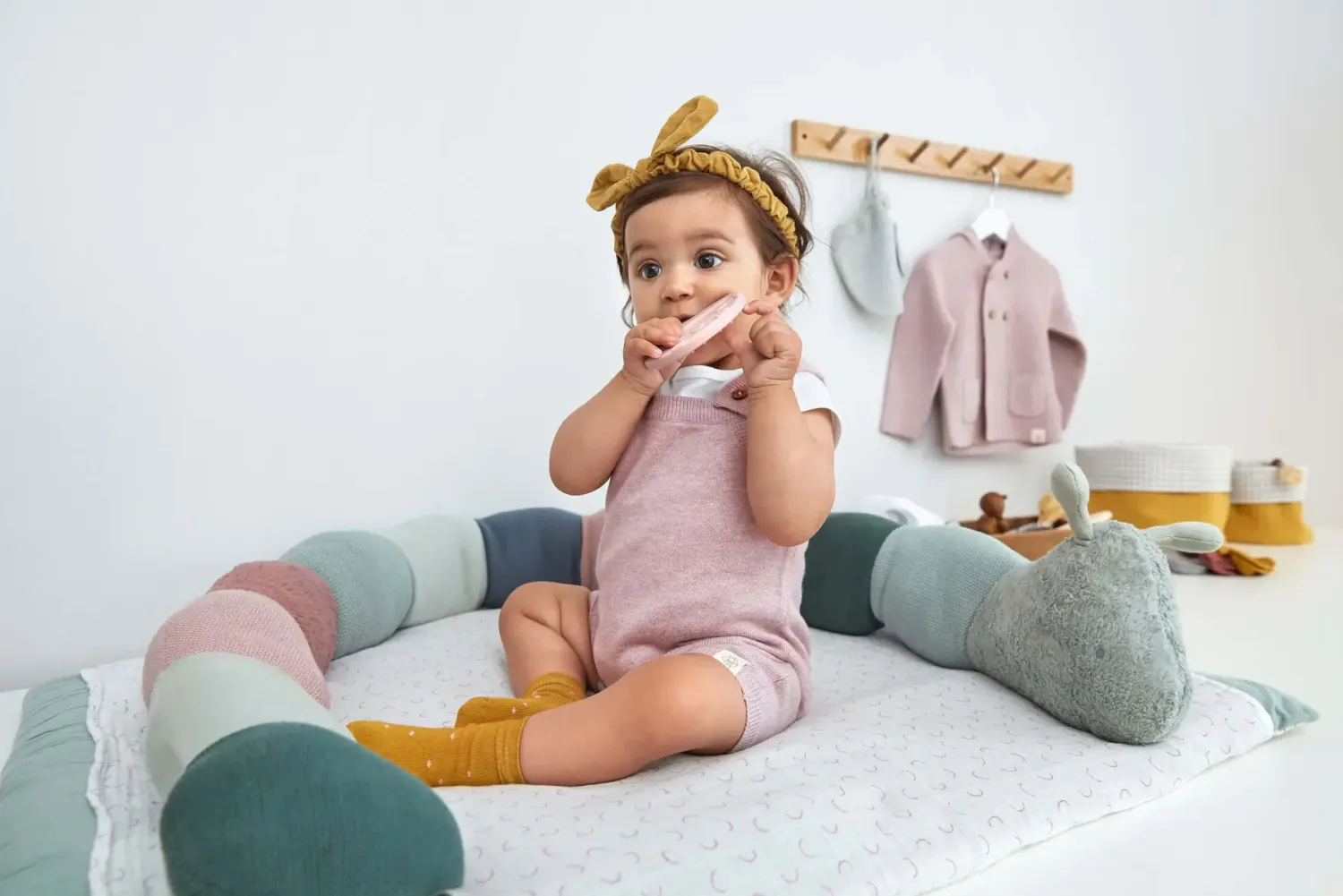 Kombinezony|Ubranka Dziecięce | Lassig Ogrodniczki Baby Knitted GOTS, Garden Explorer light pink
