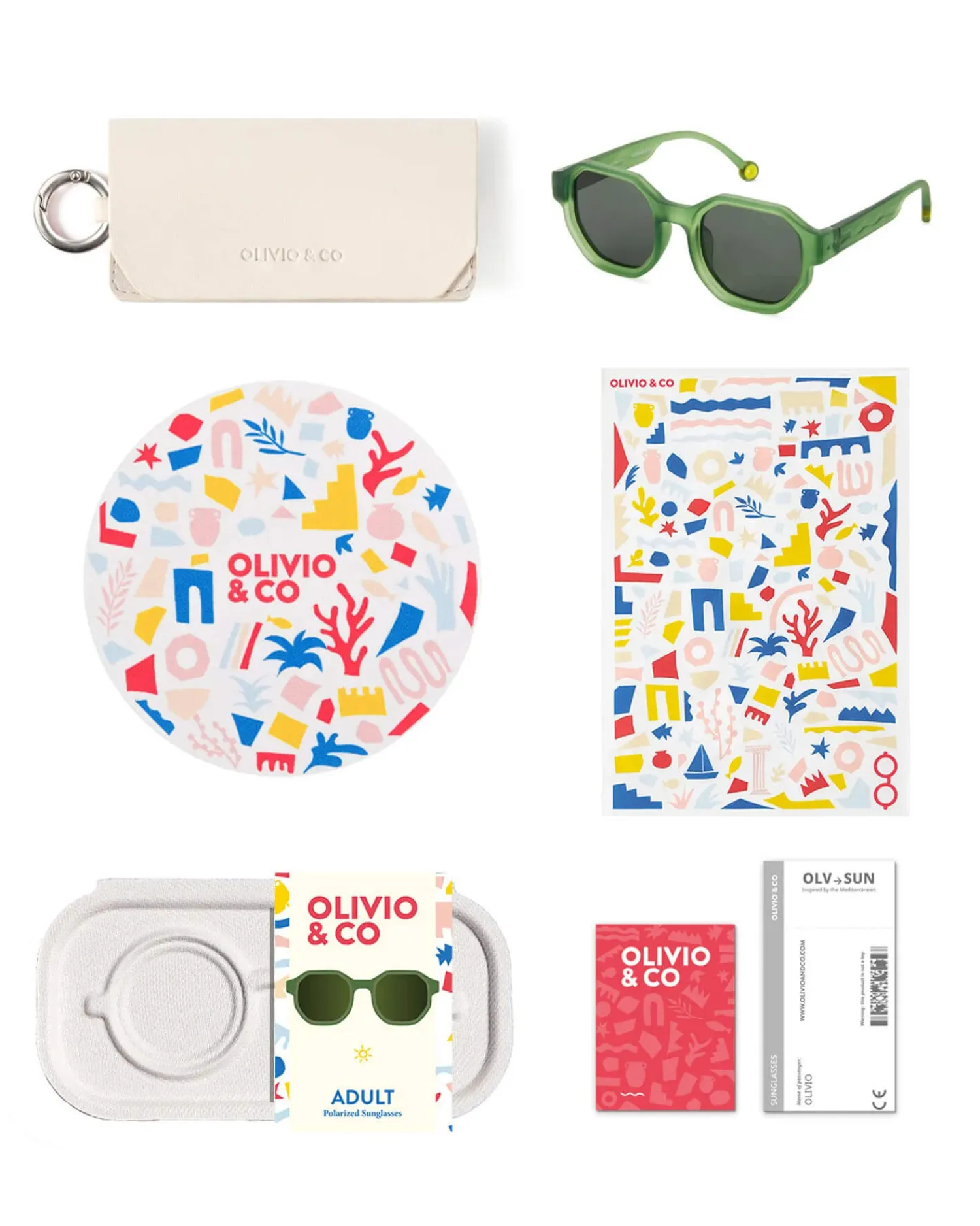 Okulary Przeciwsłoneczne|Okulary Przeciwsłoneczne | Olivio & Co Okulary Creative D Olive Green Polarized 10+