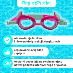 Do Kąpieli|Plażowe | Bling2o Okulary do pływania Aqua2ude - Syrena turkusowe 3+