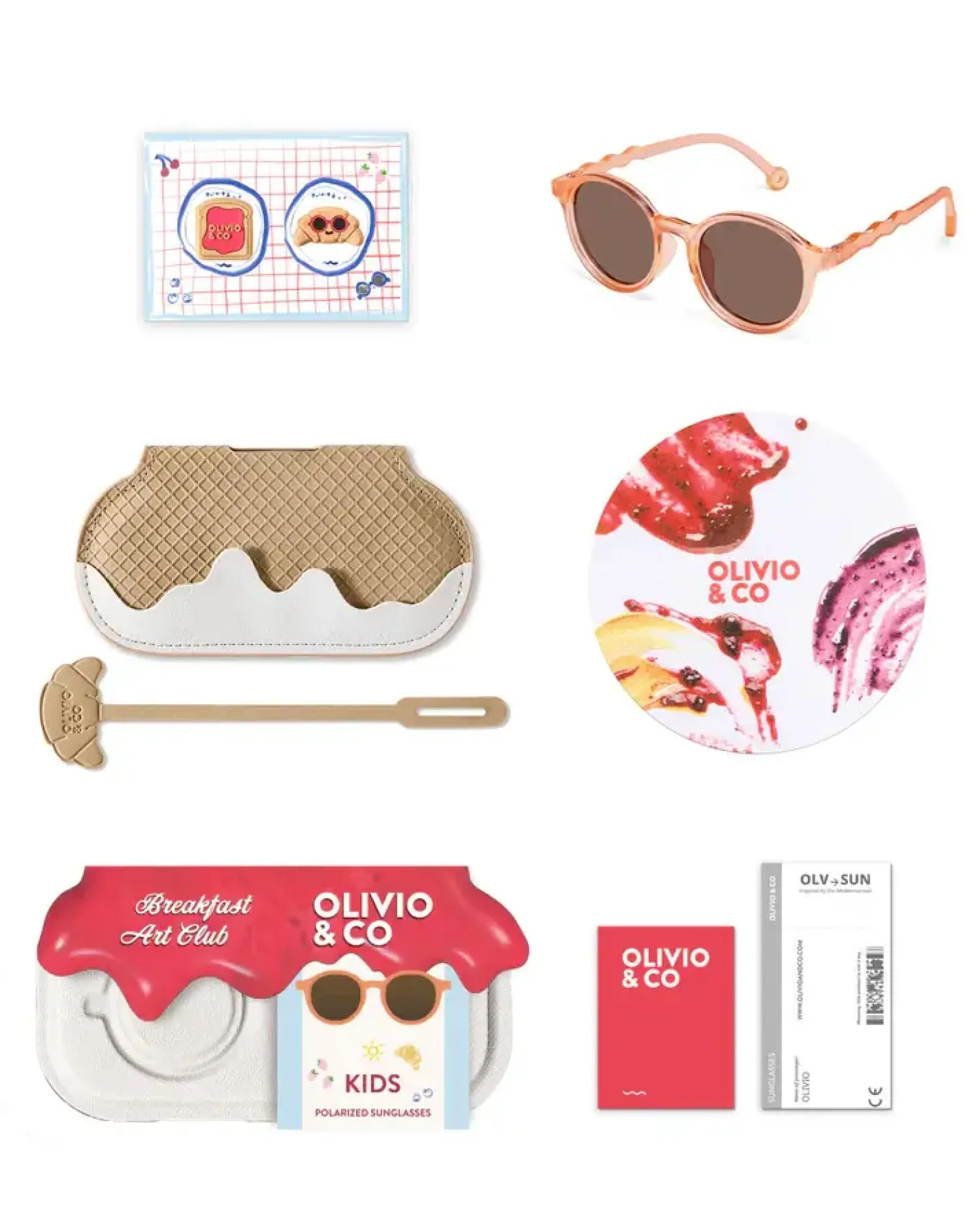 Okulary Przeciwsłoneczne|Okulary Przeciwsłoneczne | Olivio & Co Okulary Oval Fig Pink Polarized 3-5