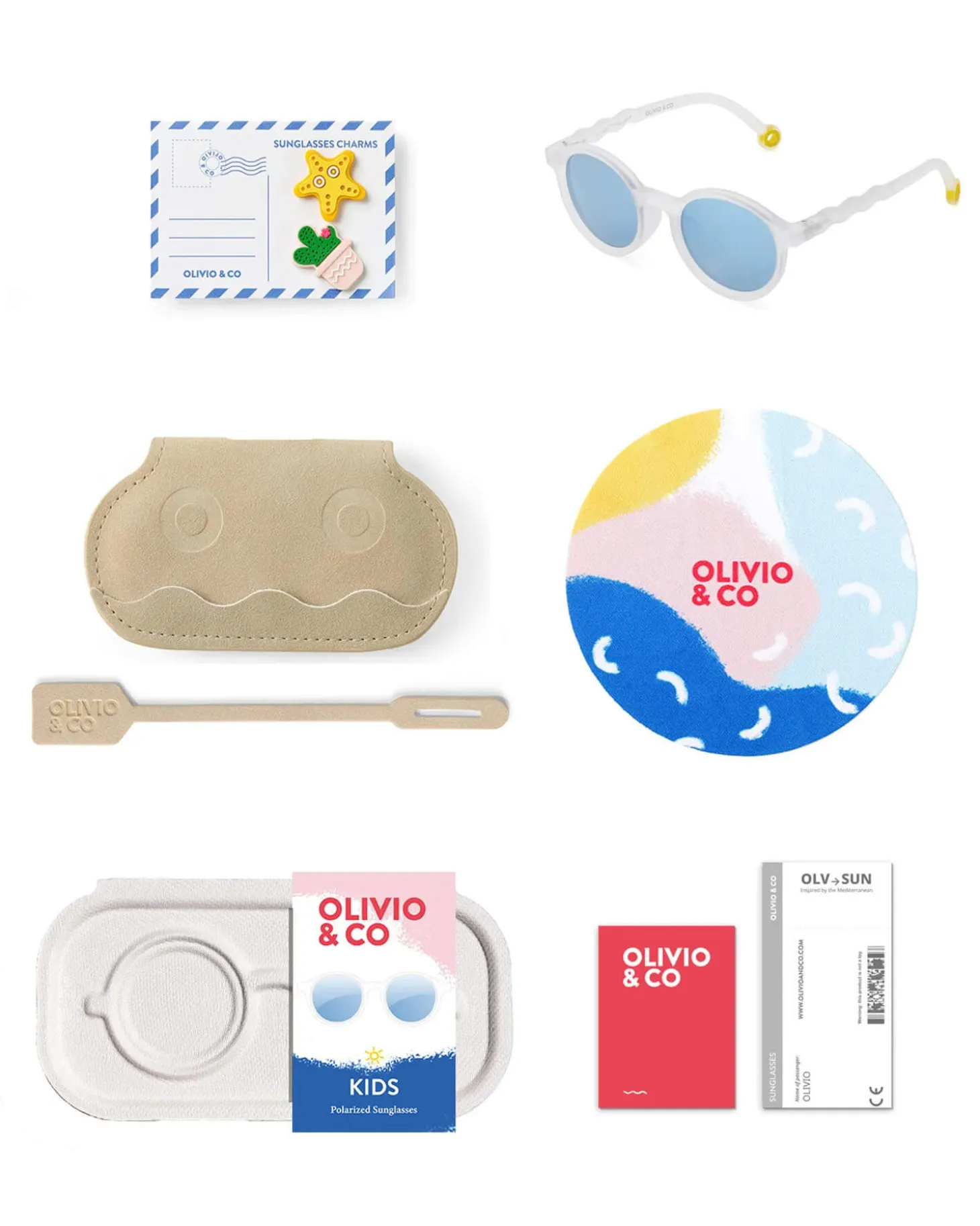 Okulary Oval Jellyfish White Polarized 3-5