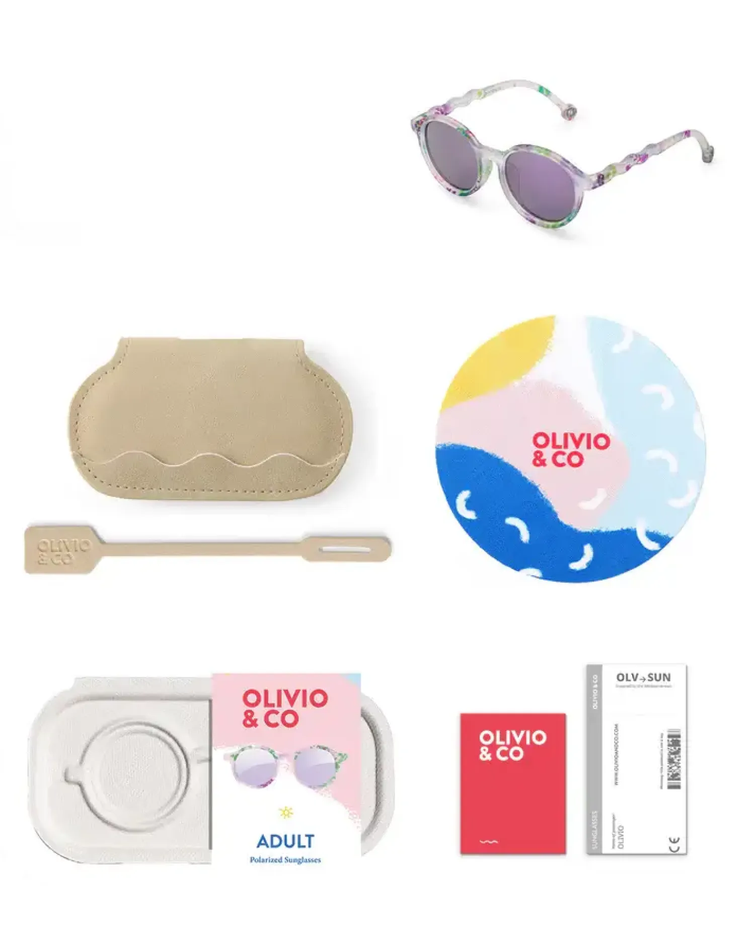 Okulary Przeciwsłoneczne|Okulary Przeciwsłoneczne | Olivio & Co Okulary Oval Wild Flower Polarized 10+