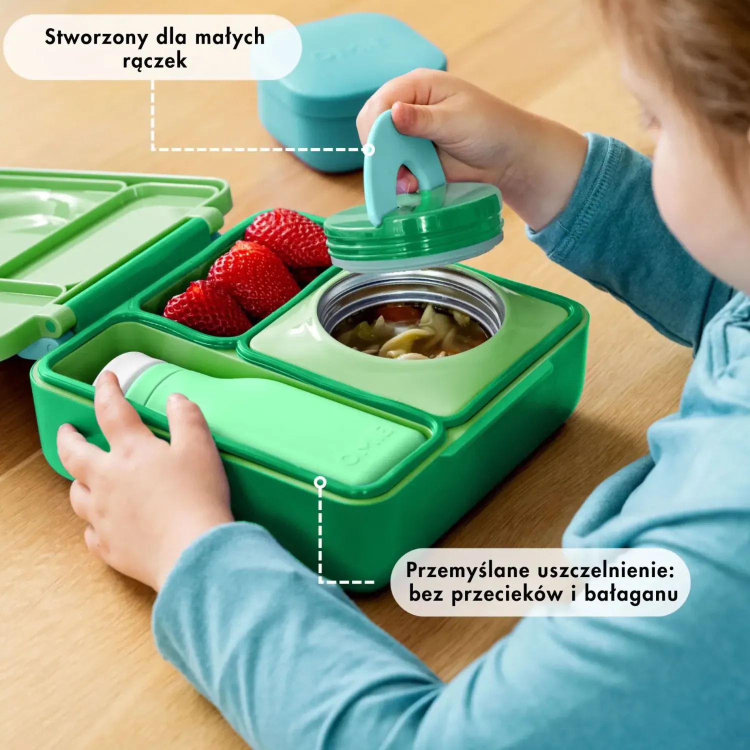 Lunchboxy|Przechowywanie Jedzenia | OMIE BOX lunch box z termosem, Apple Green