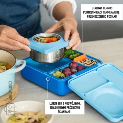 Lunchboxy|Przechowywanie Jedzenia | OMIE BOX lunch box z termosem, Blue Sky