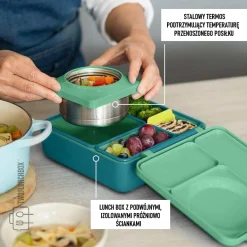 OMIEBOX lunch box z termosem, Meadow