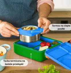 Lunchboxy|Przechowywanie Jedzenia | OMIE BOX lunch box z termosem, Monster Blue