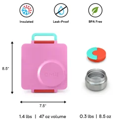 Lunchboxy|Przechowywanie Jedzenia | OMIE BOX lunch box z termosem, Pink Berry