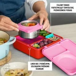 Lunchboxy|Przechowywanie Jedzenia | OMIE BOX lunch box z termosem, Pink Berry