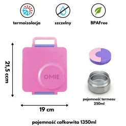Lunchboxy|Przechowywanie Jedzenia | OMIE BOX lunch box z termosem, Unicorn Pink